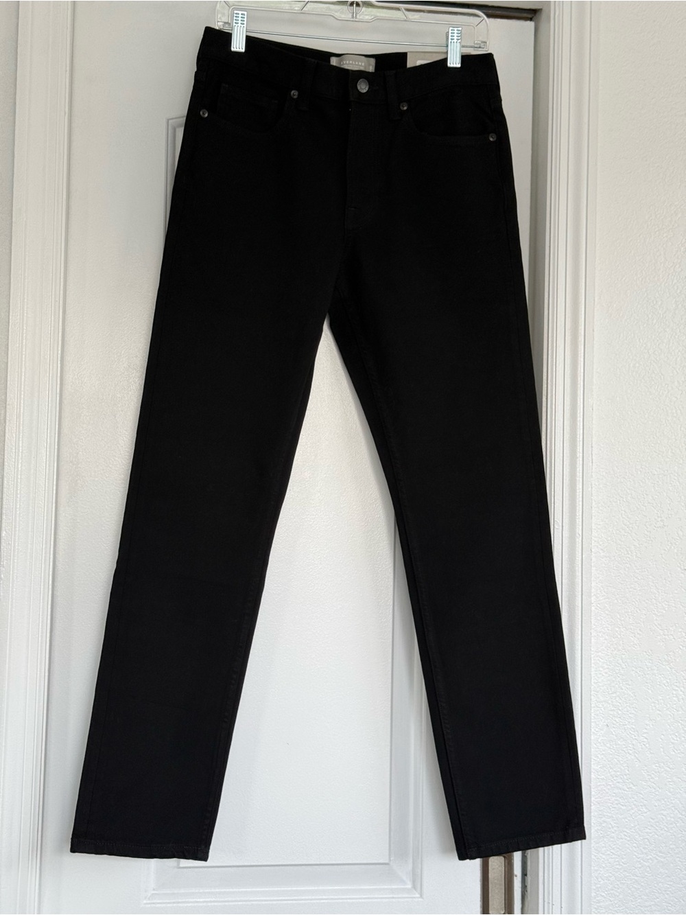Everlane Slim Straight Black Jeans